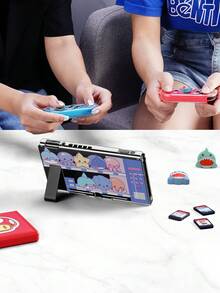 Bao gồm 4pcs Cần điều khiển Và 1 Miếng Trong sáng Đại dương Máy bán hàng tự động Mẫu TPU Vỏ bảo vệ Tương thích với Switch - Nhiều màu - Xem 6