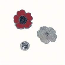 1入熱紅色花形合金胸針,適合派對、慈善活動 - 紅色 - 查看 3