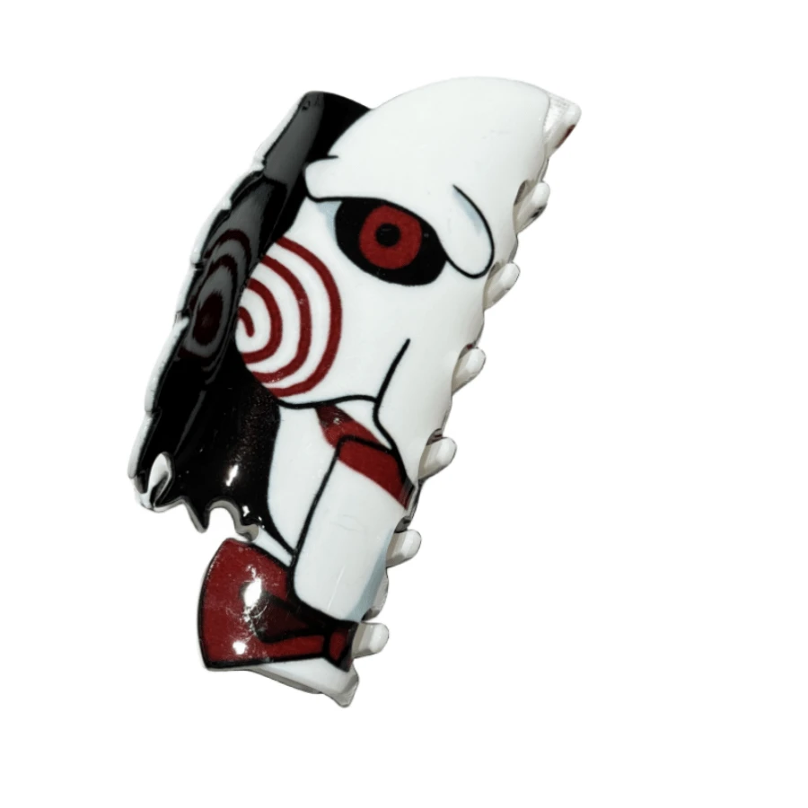 Acrylic Hair Clip, Vintage Hair Claw, Half Clown Face Hair Clip, Hair