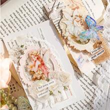 30pcs/Pack Pet Stickers, Fairy Themed Decorative Material For Diary, Notebook - Purple - View 5