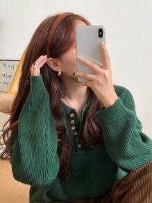 件裝女士素色織物頭帶，採用高端簡約天鵝絨/絲綢/超細材質，時尚優雅髮飾，適合日常使用、戶外活動、化妝和服裝搭配 - 彩色 - 查看 2