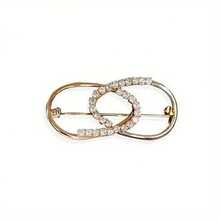 3pcs Gold-Tone Fashionable Geometric Women's Brooch Waist Pin Set, Adaptable Chest Jewelry Set, Dress Waist Pin, Anti-Slip Brooch, Hidden Clasp Pin, Diy Clothing Decoration, Wedding Dress Decoration, Party Dress Decoration - Gold - View 8