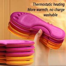 2pcs Self-Heating Insoles For Winter, Keep Warm & Moisture Absorption & Temperature Adjustment & Deodorizing - Yellow - View 9