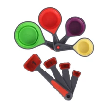 8pcs,Measuring Cups And Spoons Set, Collapsible Measuring Cups,Accurate Tablespoon For Measuring Ingredient, Used In Liquid And Dry Measure, Do Not Contain BPA,Kitchen Gadgets For Cooking And Baking - Multiple Colors - View 8