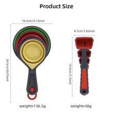 8pcs,Measuring Cups And Spoons Set, Collapsible Measuring Cups,Accurate Tablespoon For Measuring Ingredient, Used In Liquid And Dry Measure, Do Not Contain BPA,Kitchen Gadgets For Cooking And Baking - Multiple Colors - View 6