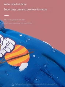 1pc Children's Ski Gloves, For Winter Outdoor Play, Windproof, Warm, Waterproof, Non-Slip And Cold-Proof - Blue - View 6