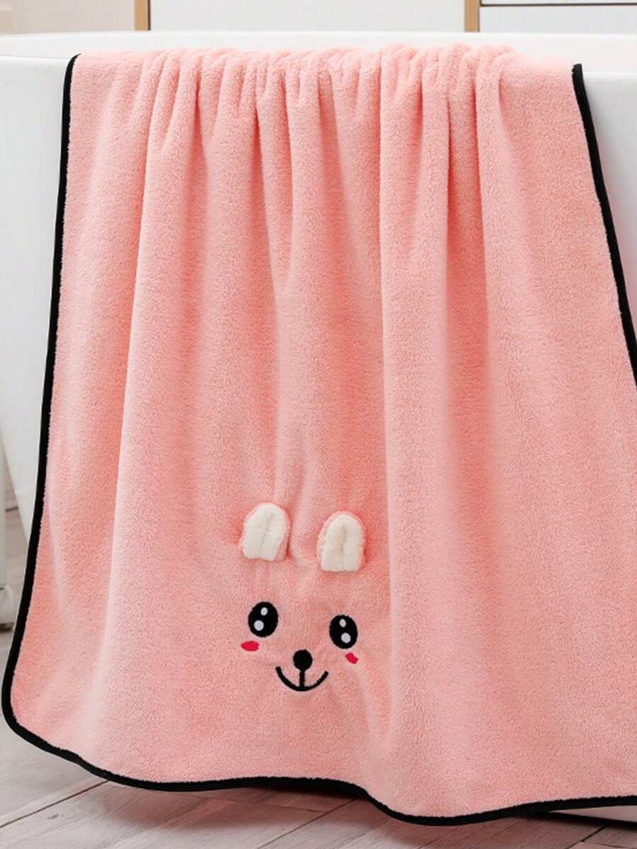 1入組額外高吸水性加厚兒童浴巾,大尺寸適合3-12歲孩童,男女皆可使用嬰兒浴巾,超柔軟蓬鬆的浴巾適用於嬰兒和幼兒,可愛的嬰兒沐浴必備品 - 粉色 - 查看 1