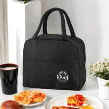 Lonchera Termica Para Niño Y Niña Bolsa Para Mantener Tu Almuerzo Caliente Y Frio De Dos Asas, Lunch box, Lunchera térmica, Lunchbox de tela - Negro - Ver 1
