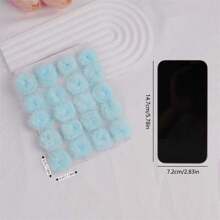 20入組貂皮扣頭diy髮飾材料,適合古風風格,花朵裝飾髮夾 - 藍色 - 查看 2