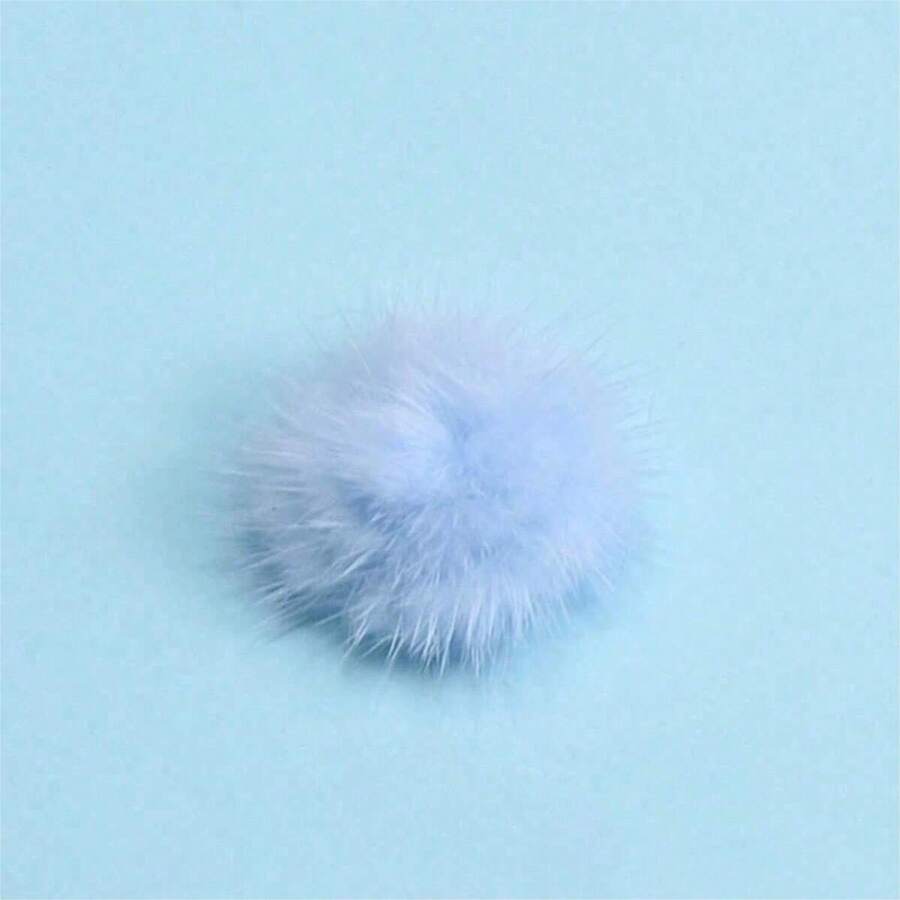 20入組貂皮扣頭diy髮飾材料,適合古風風格,花朵裝飾髮夾 - 藍色 - 查看 1