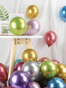 10/20 chiếc 10 inch vàng hồng bạc xanh lam xanh lá tím nhiều màu bộ bóng bay kim loại crom dùng trang trí tiệc cưới kỷ niệm giáng sinh halloween cô dâu tiệc sinh nhật - Bạc - Xem 9