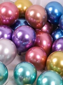 10/20 chiếc 10 inch vàng hồng bạc xanh lam xanh lá tím nhiều màu bộ bóng bay kim loại crom dùng trang trí tiệc cưới kỷ niệm giáng sinh halloween cô dâu tiệc sinh nhật - Bạc - Xem 6