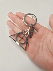 WB 哈利·波特官方授权哈利·波特魔杖银锡合金 1 件钥匙圈可应用于背包和其他创意小众装饰挂件，适合送给妈妈、爸爸、奶奶、父亲、老师、姐妹、兄弟、朋友的有趣情人节礼物 - 杏色 - 查看 5