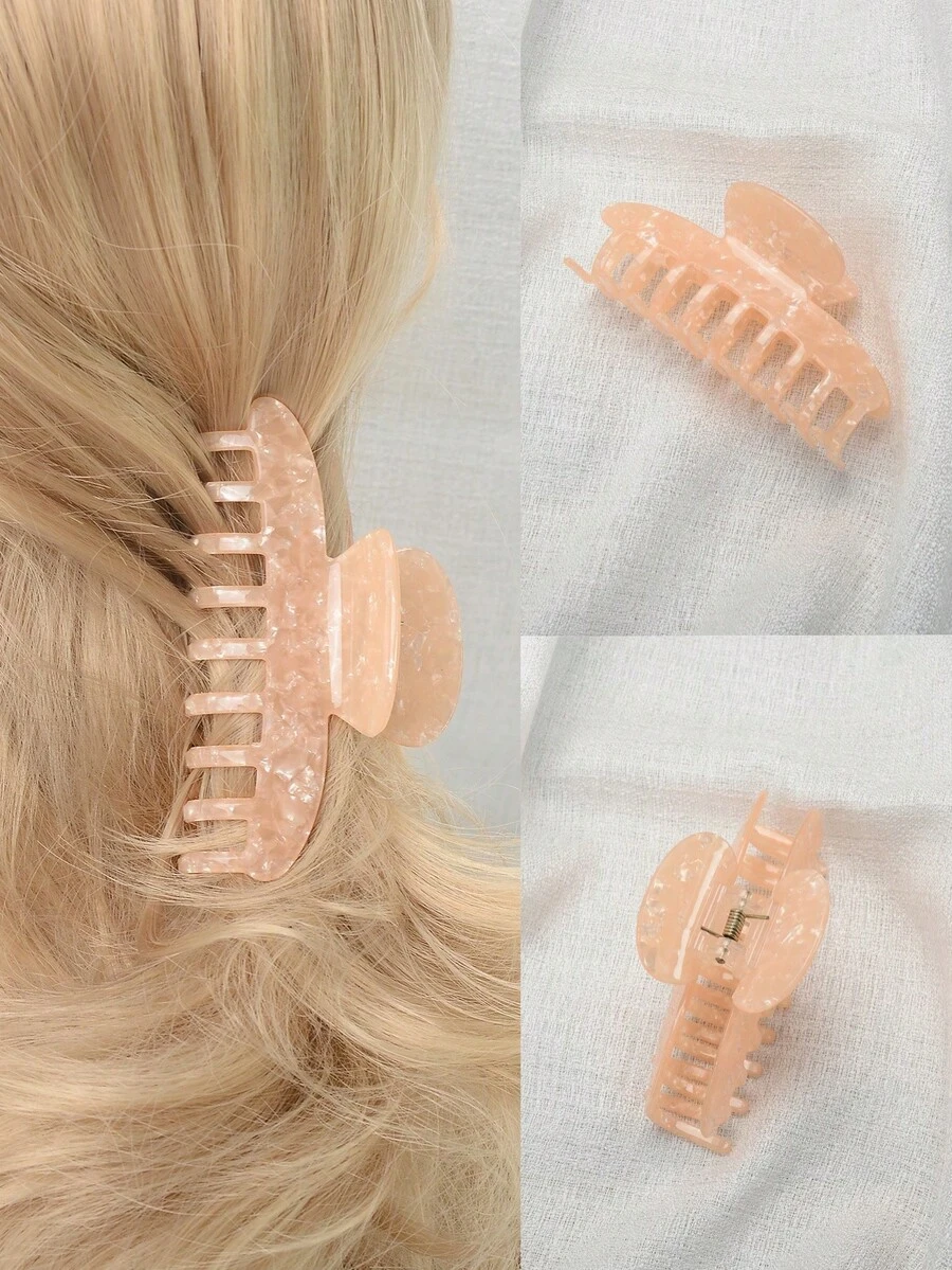 1pc Colorful Pvc Board Spring Hair Claw For Women's Daily Wear - Multicolor - View 1