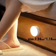 Gearbrite 6 件装 LED 冰球灯 - 可调光变色电池供电橱柜灯，无线迷你冰球夜灯，16 种颜色，2 个遥控器和定时功能（不含电池） - 白色 - 查看 6