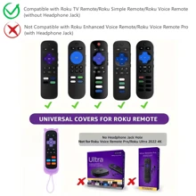 Silcone Remote Control Cover For Roku TV Remote/Roku Simple Remote/Roku Voice Remote (Purple)