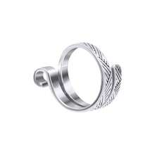 2pcs/Set Finger Crochet Hooks Ring With Yarn Guide, Adjustable Crochet Tension, Metal Yarn Guide, Knitting Tool For Diy Sewing. Crochet Hook Needles Set (Gold, Silver, Black, Champagne) Multiple Colors Available - Silver - View 3