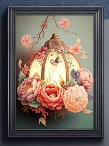 1入組30*40厘米/ 11.8 * 15.75英寸無框diy 5d鑽石畫套件,全鑽花鳥鑽石畫,十字繡,牆面裝飾工藝品 - 彩色 - 查看 1