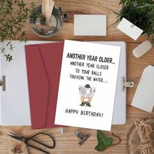 1 张送给男士的搞笑生日贺卡、送给兄弟的幽默忠诚朋友贺卡、送给男性朋友的生日贺卡、送给他的幽默搞笑贺卡、圣诞节 - 彩色 - 查看 3