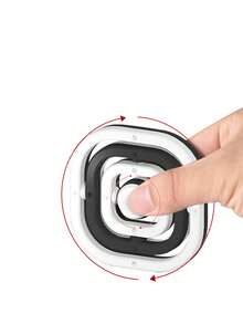 1pc 3d Infinity Rotation Cube Gyro Toy For Relieving Stress, Teenagers And Adults - Black and White - View 1