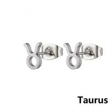 New Stainless Steel Minimalist Twelve Current Earrings I Earrings - Taurus - View 3