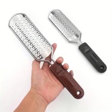 Professional Metal Foot Scrubber For Pedicure And Dead Skin Removal - Callus Remover And Shaver For Feet - Professional Rasp For Foot Care - Brown Large Hole Foot File - View 7