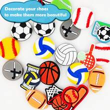 30入組運動系列鞋扣,用於棒球、排球、足球、籃球、垒球鞋子裝飾,優質流行配飾,青少年、男士、女士和成人的絕佳禮物 - 彩色 - 查看 6