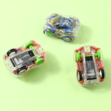 10pcs Random Color Printed Mini Car Toy With Inertia Function, Simulated Car Model For Teenager - Multicolor - View 6