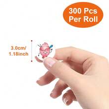 500入組/個 1英寸甜蜜情人節主題貼紙,8款設計,禮品裝飾自粘標籤 - 彩色 - 查看 2