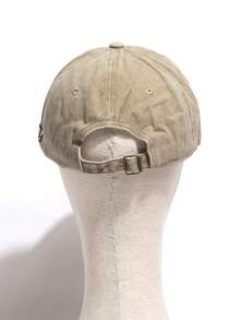 Women's Washed Heart Embroidery Baseball Cap - Khaki - View 3