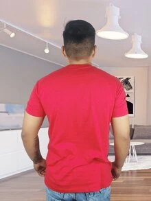 Men T-Shirts - 紅色 - 查看 3