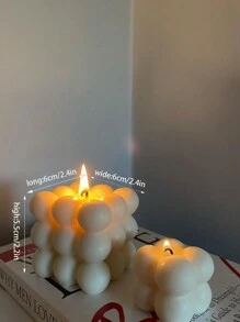 Nến bong bóng hương liệu màu trắng 6cm, một công cụ tuyệt vời cho phòng ngủ của bạn Halloween, Ma quái, Mùa thu, Lễ hội, Ngày lễ Giáng sinh, Mùa đông, Ngày lễ, Lễ hội, Trang trí phòng, Quà tặng - trắng - Xem 2