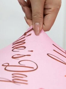 1 件情人節印花椅套,牛奶絲彈性聚酯椅套,適合情人節家居裝飾 - 彩色 - 查看 5