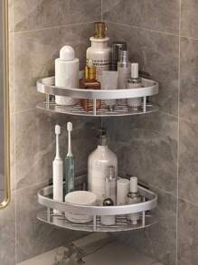 1 Pack, Bathroom Triangular Storage Rack, Bathroom Corner Storage Rack Without Punching, Bath Accessories Storage Rack, Washbasin Cosmetics Storage Rack, Kitchen Corner Storage Rack Home Bathroom Decor Bathroom Organizer Summer Back To School