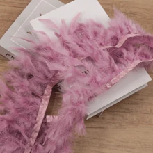 1-10m/Piece Feather Design Fabric Trim For Clothing Cuff Decoration, Diy Handcraft, Home Decoration Accessory - No. 22 Leather Red - View 1