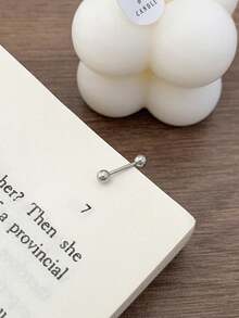 6入組流行女士手術不銹鋼雙頭球形耳釘,軟骨耳環可愛的銀色馬蹄鼻中隔環耳環適用於男性 - 6pcs Set - 查看 4