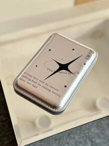 1款韓國可愛卡通人造皮革錢包卡片持有者磁性盒式卡片持有者錢包時尚韓國飾品 - 銀色 - 查看 5