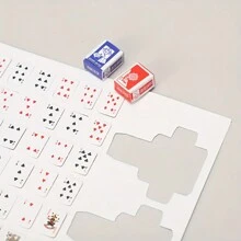 1 zestaw 54 kart do mini pokera do gier imprezowych, gier karcianych dla wielu graczy, mini serii, gier interaktywnych, gier imprezowych, gier świątecznych, kreatywnych małych prezentów, akcesoriów świątecznych, artykułów na przyjęcia urodzinowe, prezentów urodzinowych (produkt wykonany z papieru i może ulec uszkodzeniu podczas wysyłki, prosimy nie kupować, jeśli masz obawy)