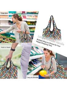 Bolsas Pleglables Reutilizables,  Comestibles PlegablesReutilizables, Bolsa De Compra Ecológico,Bolsas de Supermercado para Frutas,Verduras y Despensa Paquete de Compra,Bolsas de la Compra, la Compra Plegables, Bolsas Reutilizables, Lavables, 45 Libras, Peso Ligero, Bolsas de la Compra Reutilizables para Comestibles - Multicolor - Ver 2