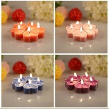 9pcs Valentine'S Day Heart Shaped Candle Romantic Decoration Creative Gift For Birthday, Party, Wedding Decor - Blue - View 2