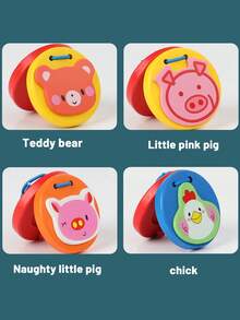 Wooden Animal Shaped Percussion Instrument, Orff Music, Exercise Baby's Sensitivity To Music, Auditory Recognition And Fine Hand Motor Skills - Type a White Pig Soundboard - View 8