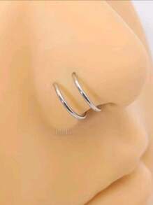 Nose Ring - 銀色 - 查看 4
