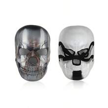 1套骷髏激鬥面罩幽靈頭套角色扮演服裝幽靈防風頭罩 - 灰色 - 查看 6