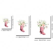 3入組水彩春季花卉農具藝術海報,鄉村別墅裝飾畫布印刷現代極簡家居裝飾,無框架 - 杏色 - 查看 4