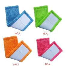 1入組12cm X 40cm珊瑚絨加厚平掃墊,防靜電不掉絮,適用於家庭地板清潔通用替換掃頭,免手洗 - 彩色 - 查看 8