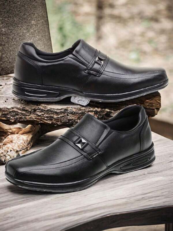 Sapato Social Masculino Anatômico Com Fivela E Palmilha Gel
