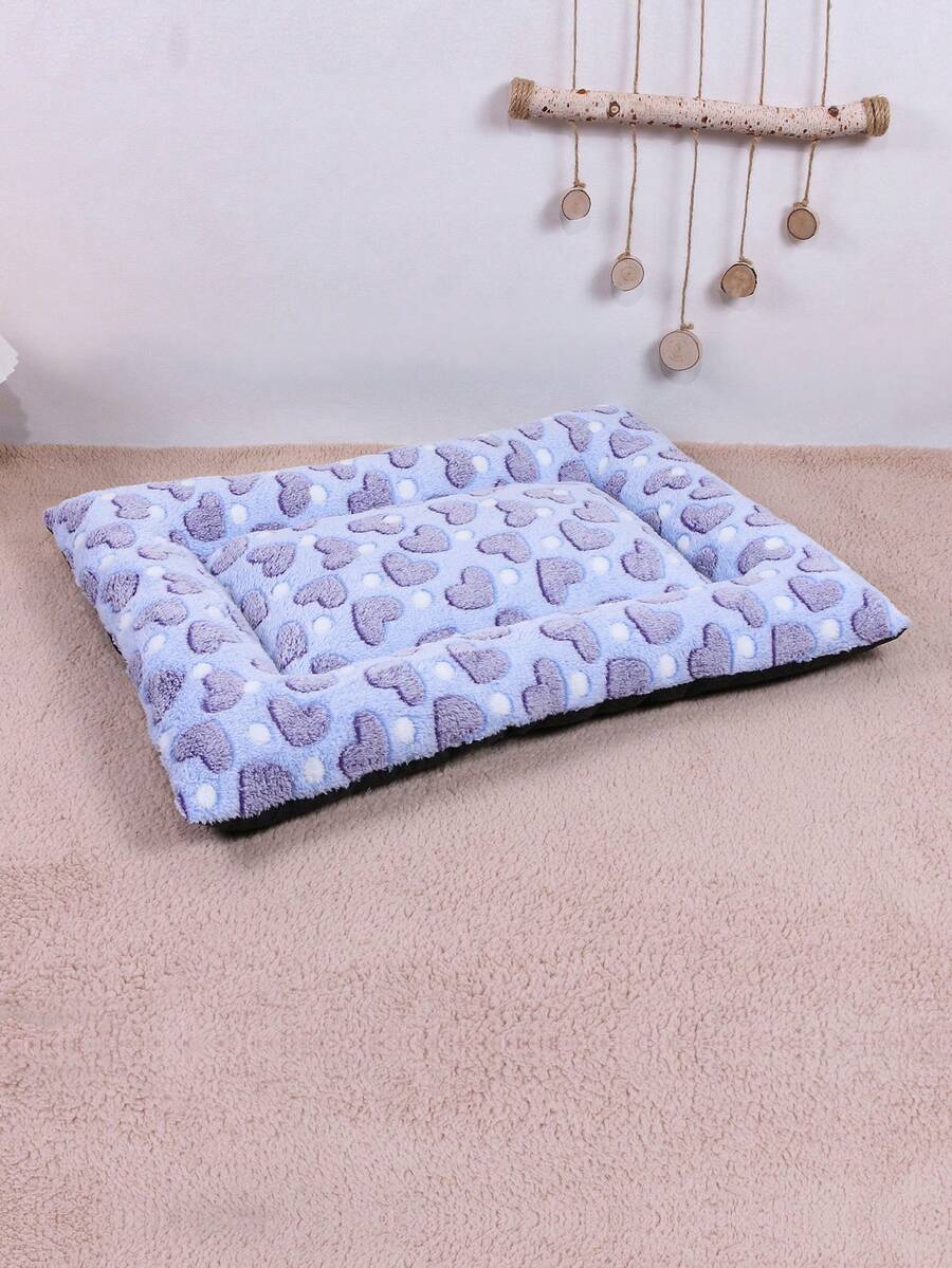 1入珂麗薄毛印花寵物墊,有黑色無紡布底層,加厚保暖,適用於小型和中型貓狗 - 彩色 - 查看 1