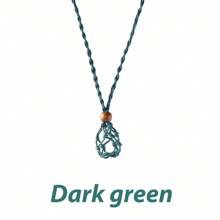 1PC Crystal Stone Holder Mesh Pocket Cage Pendant Necklace