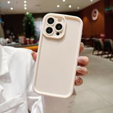 3D邊框垂直條紋防滑手機殼，適用於iPhone 15、14、13、12、11 X XR XSMAX 7, 8 SE2020 PLUS PRO PROMAX，聖誕新品，作為送給朋友，兄弟或自己的禮物 - 米色 - 查看 5