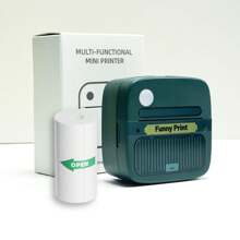 Mini Printer Sticker Maker, Thermal Sticker Printer, Inkless Pocket Printer, Sticker Printer Machine Dark Green Mini Portable Printer - Dark Green - View 1